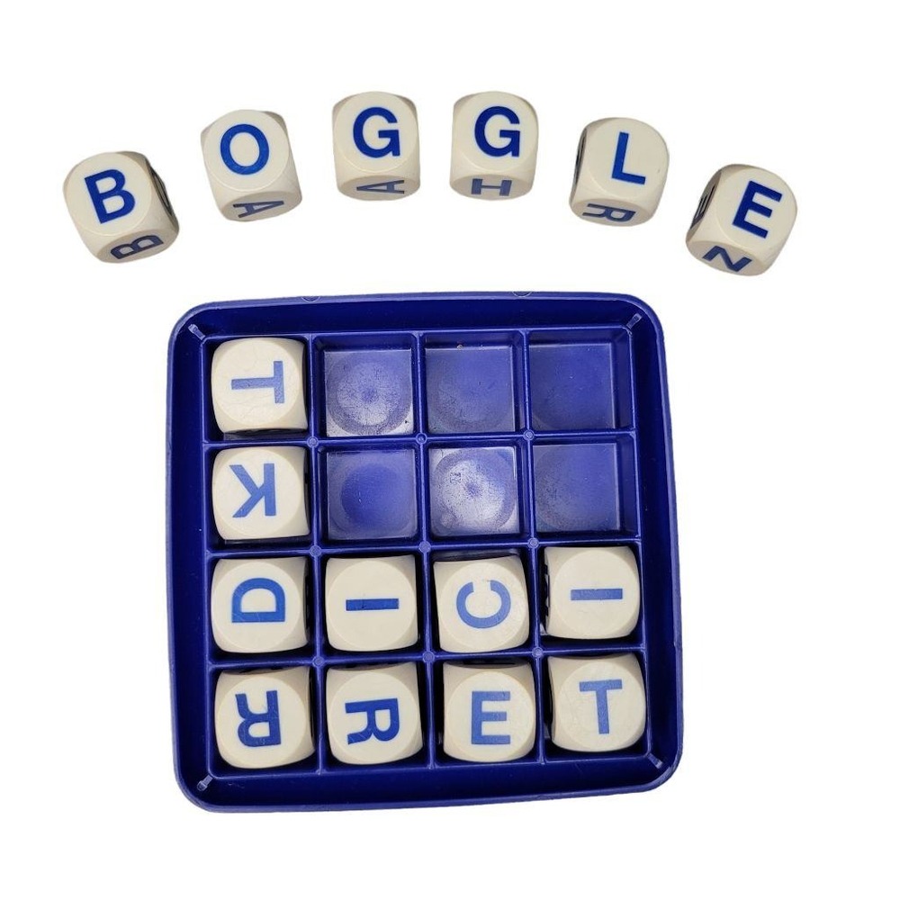 Boggle Replacement‎ Dice Case Lid Cover Blue Game Letters Words Fun Family